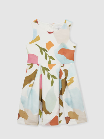 Reiss Multi Kitty 9-13 yrs Abstract Floral Scuba Dress - image 2