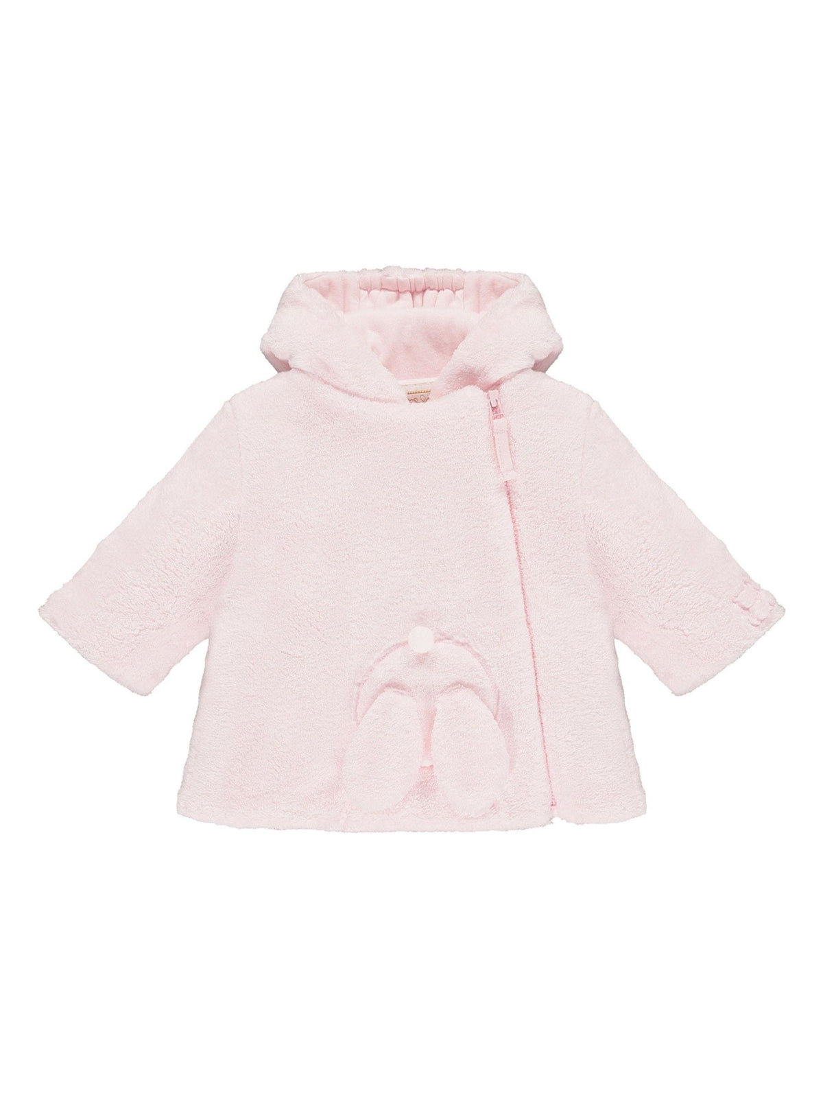 Dsiney Kidz - Emile Et Rose Pink Deep Pile Fleece Jacket With 3d Bunny And Hood image 2