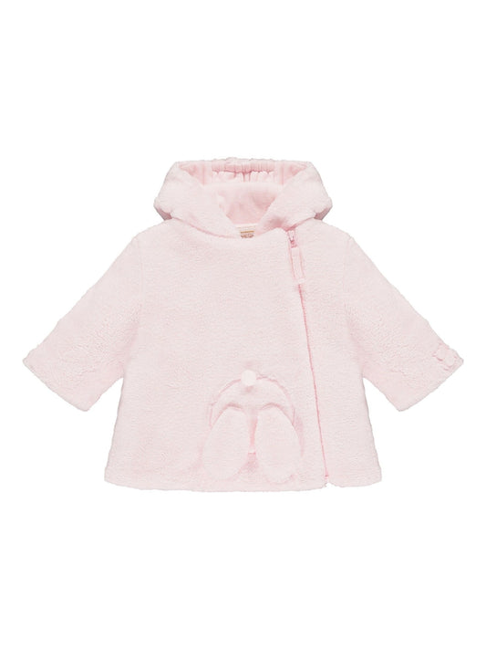 Dsiney Kidz - Emile Et Rose Pink Deep Pile Fleece Jacket With 3d Bunny And Hood image 2
