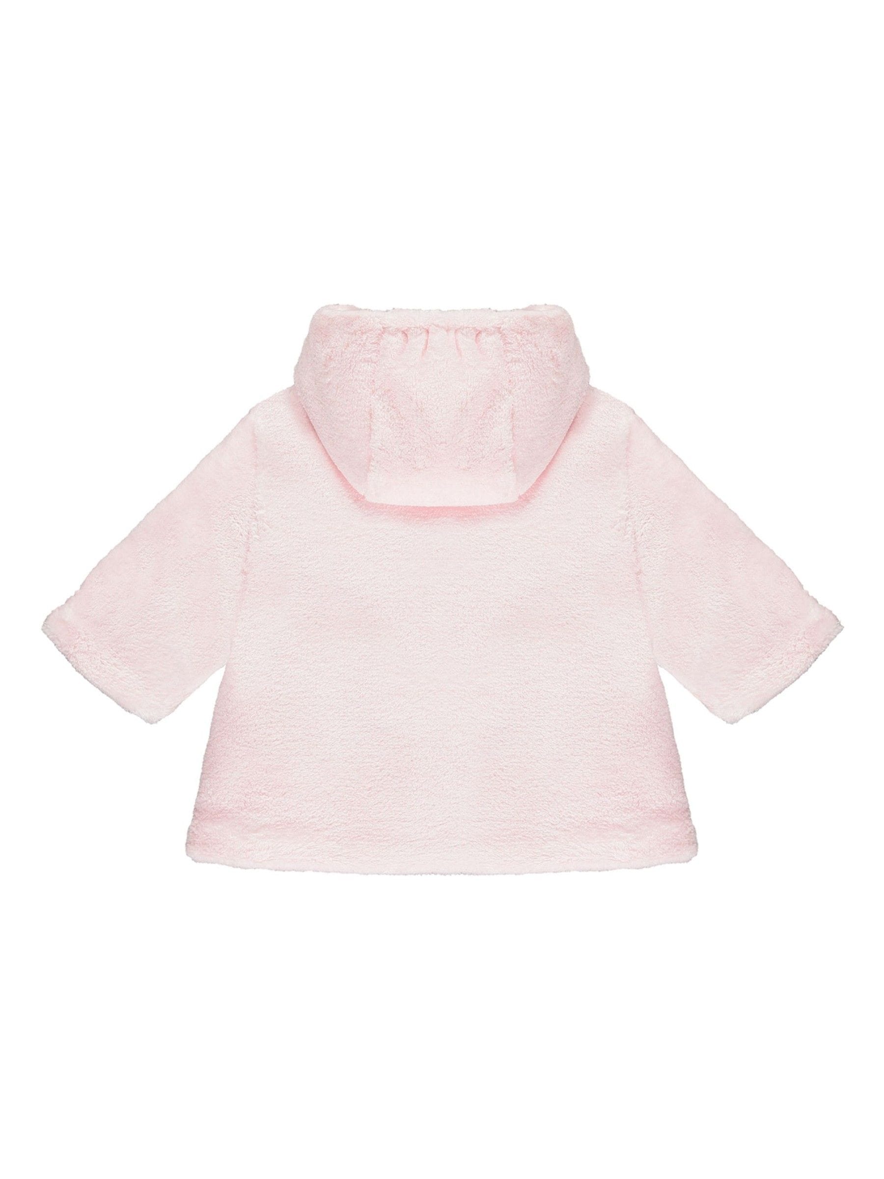 Dsiney Kidz - Emile Et Rose Pink Deep Pile Fleece Jacket With 3d Bunny And Hood image 3