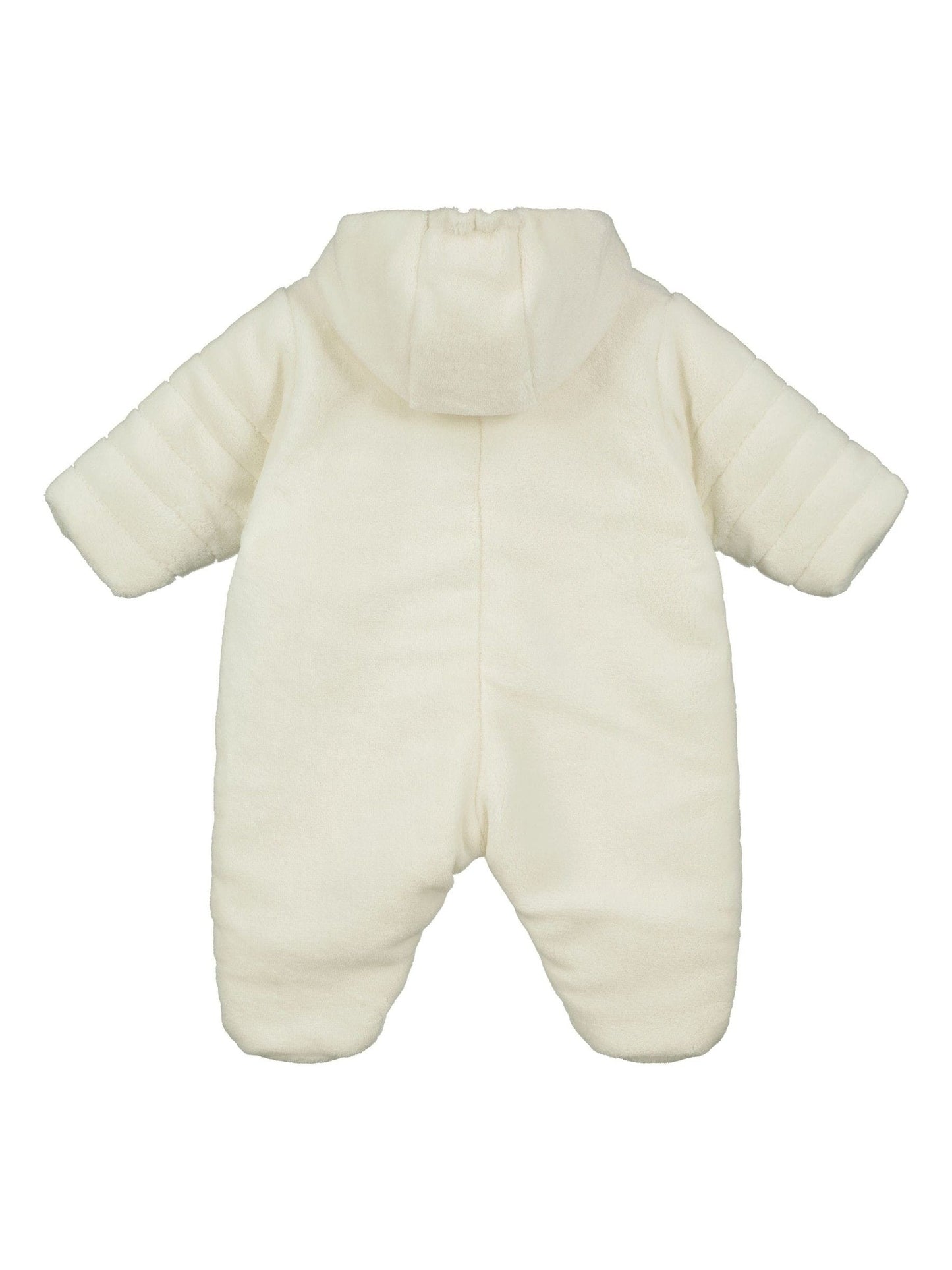 Emile Et Rose Natural Deep Pile Fleece Pramsuit With 3d Teddy image 3