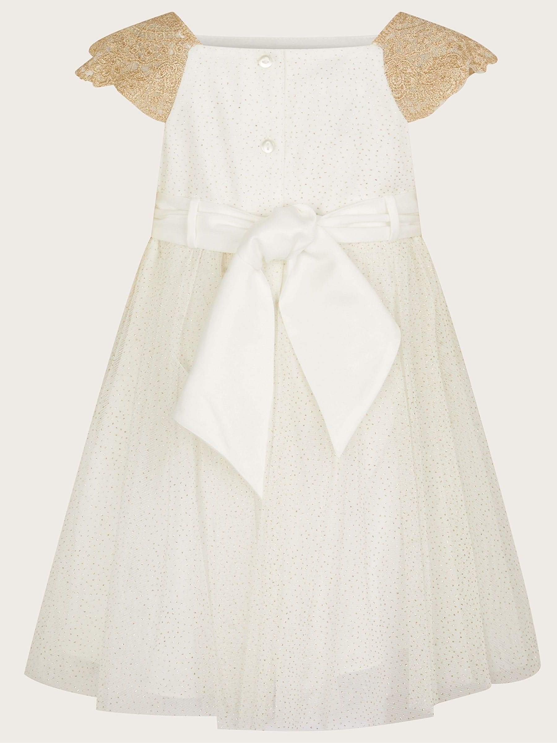 Monsoon Gold Estella Embroidered Tulle Dress image 4