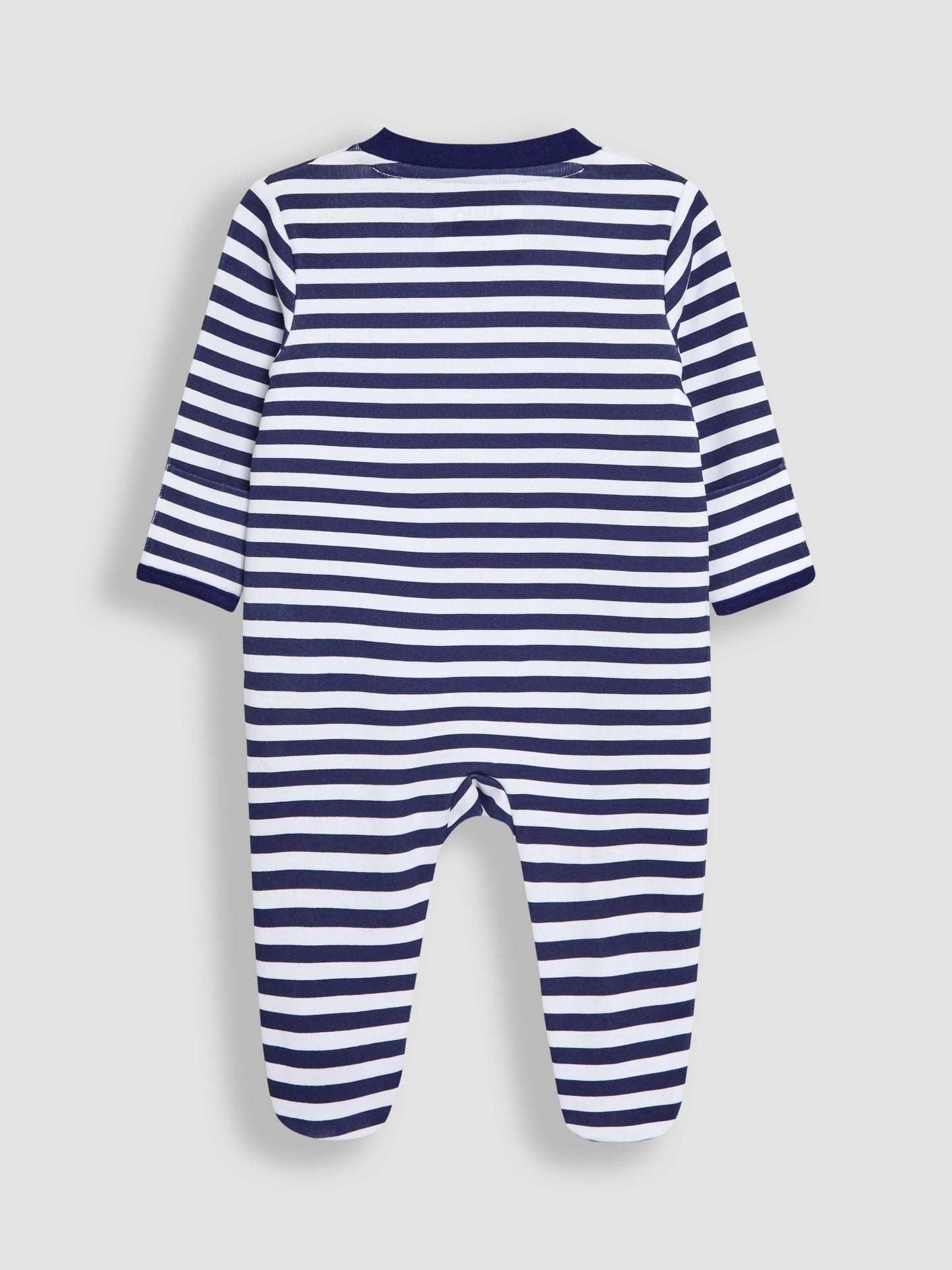 JoJo Maman Bébé Blue Striped Paddington Sleepsuit image 2