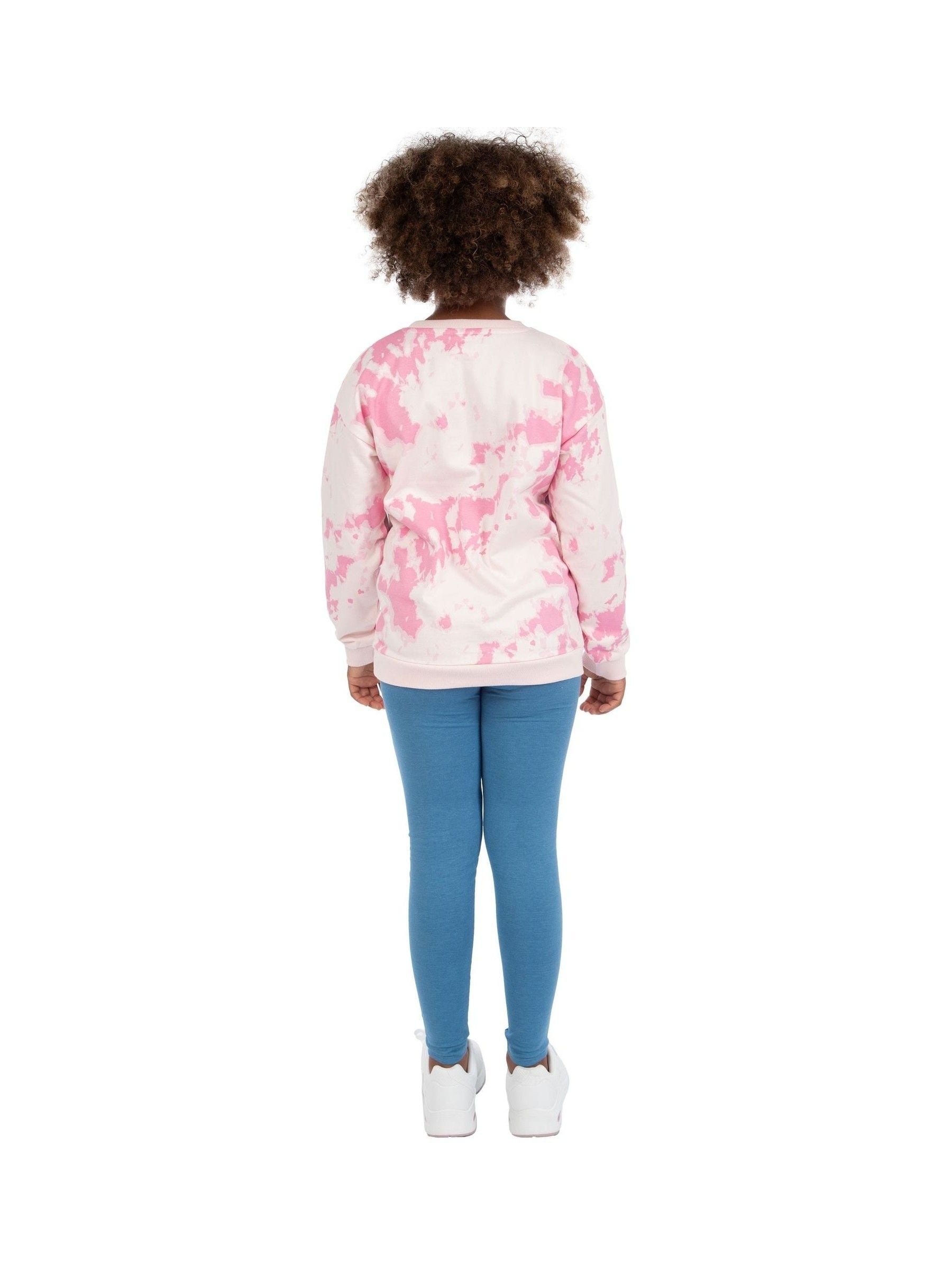 Character Pink 100% Cotton Disney Lilo and Stitch Sweatshirt And Leggings Set with Stitch And Angel image 7