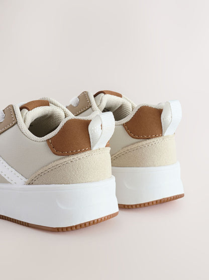 Neutral Standard Fit (F) Elastic Lace Trainers image 4
