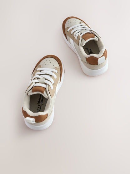 Neutral Standard Fit (F) Elastic Lace Trainers image 6
