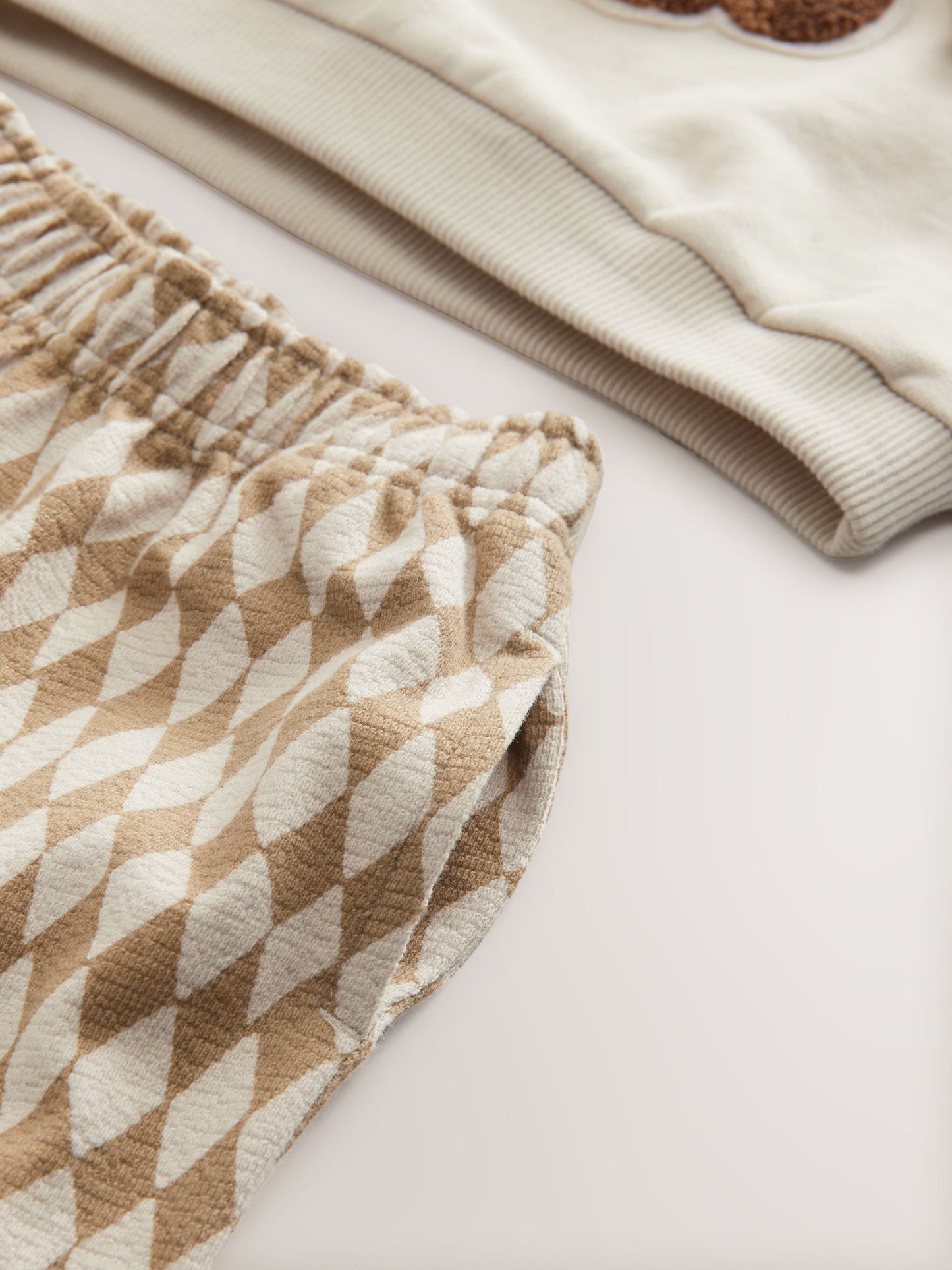 Dsiney Kidz - Tan Brown/White Bear Single Sweatshirt And Stripe Joggers Set (3mths-7yrs) image 8