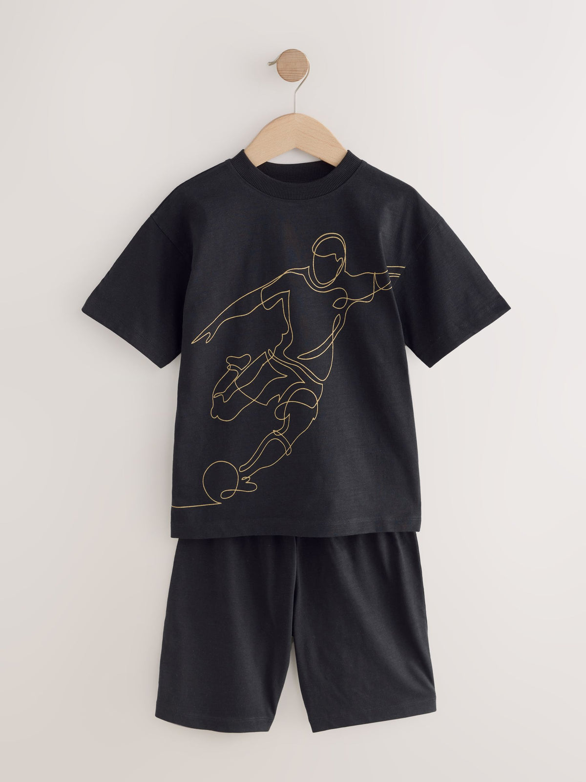Blue/ Black/ Green Football Short Pyjamas 3 Pack (3-16yrs) - image 7