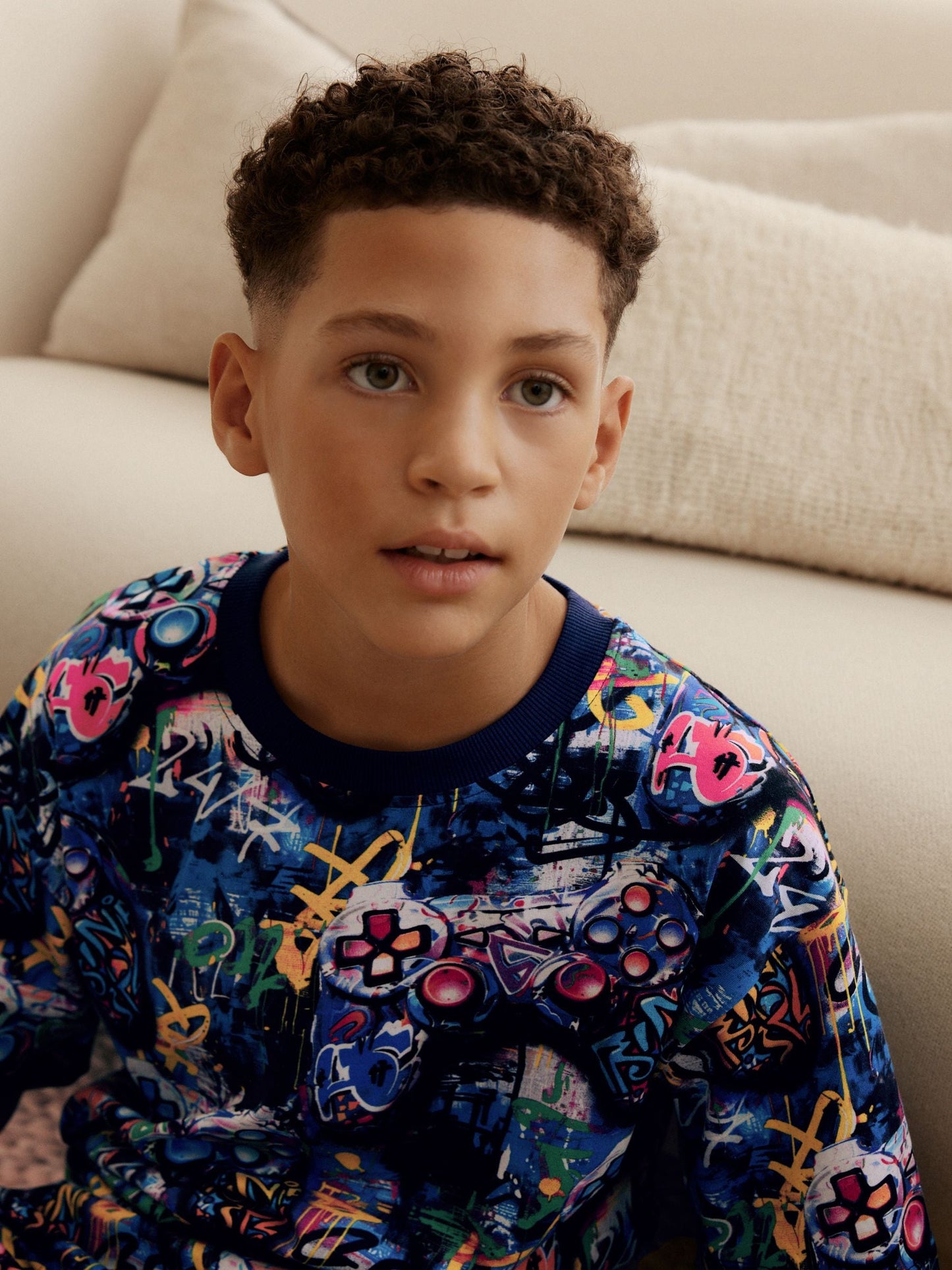 Multi Bright Graffiti Gamer Short Pyjamas 2 Pack (3-16yrs) image 11