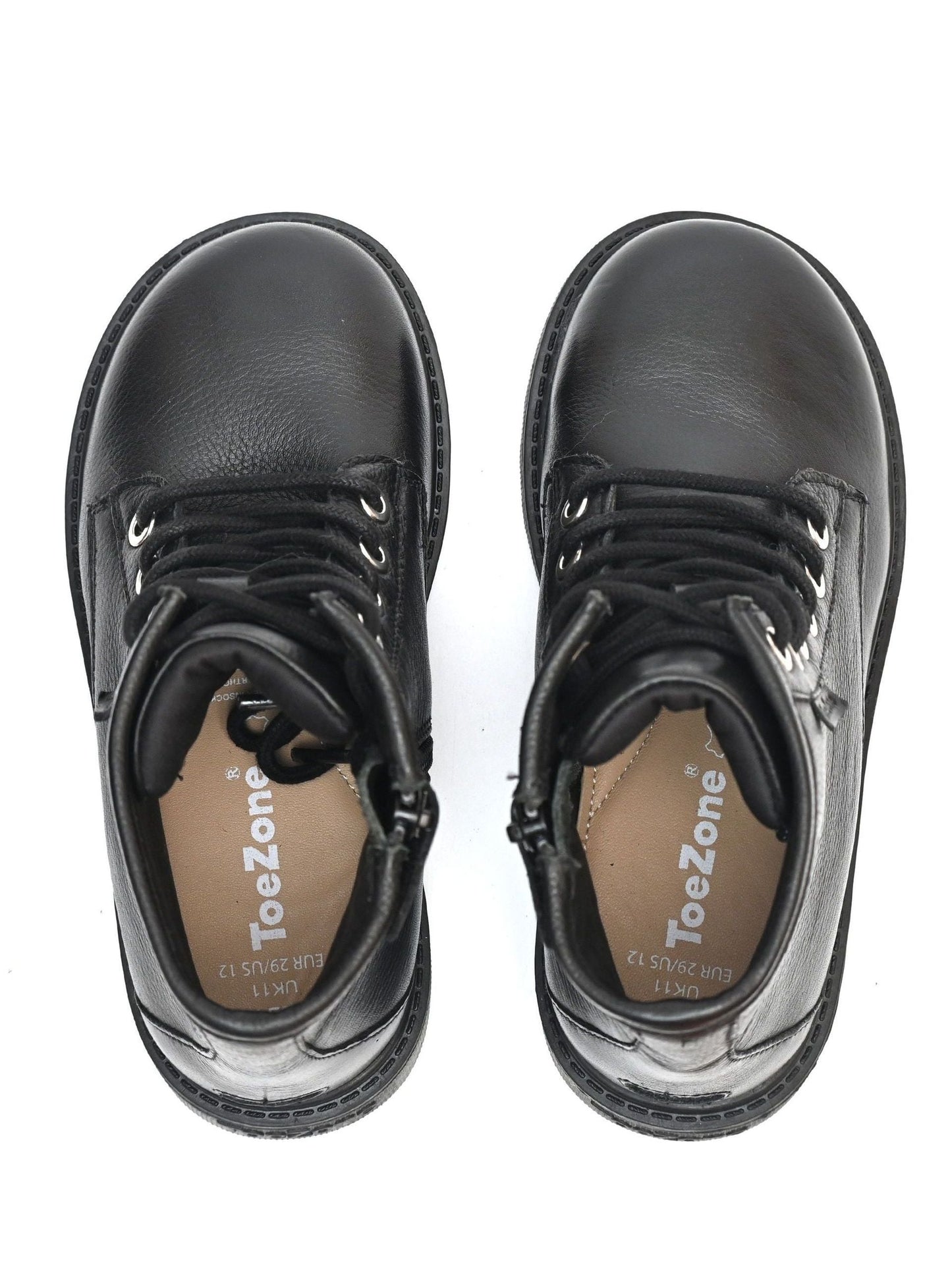 Toezone Black Storm Leather Ortholite Ankle Boots image 4