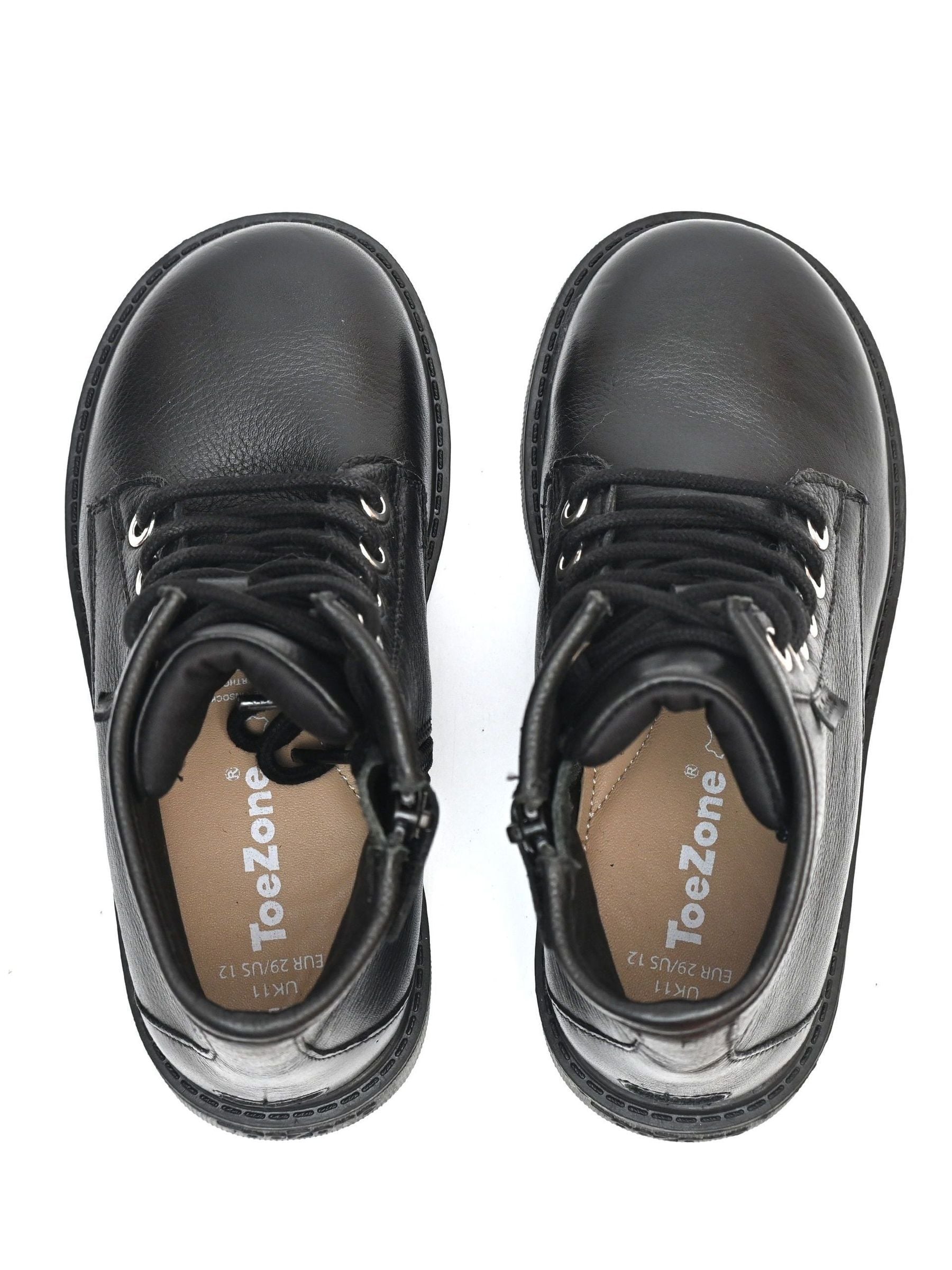 Toezone Black Storm Leather Ortholite Ankle Boots image 4