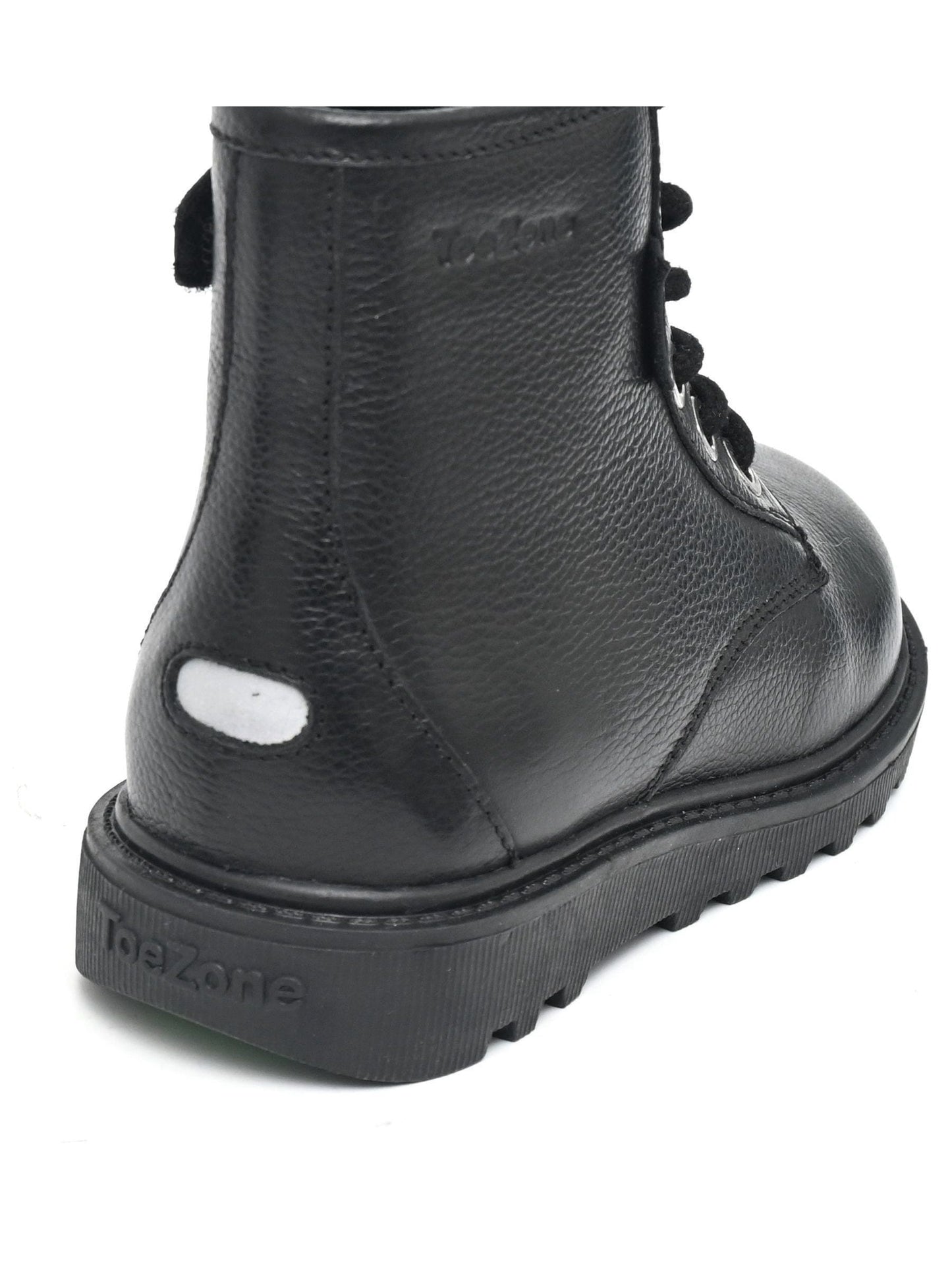 Toezone Black Storm Leather Ortholite Ankle Boots image 6