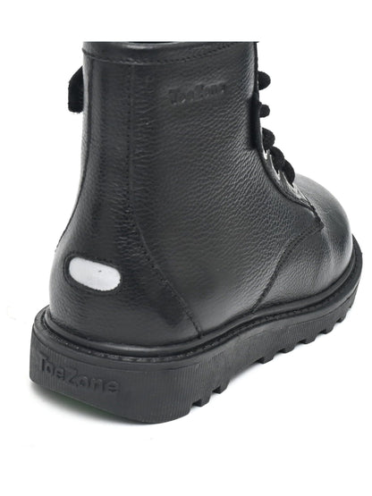Toezone Black Storm Leather Ortholite Ankle Boots image 6