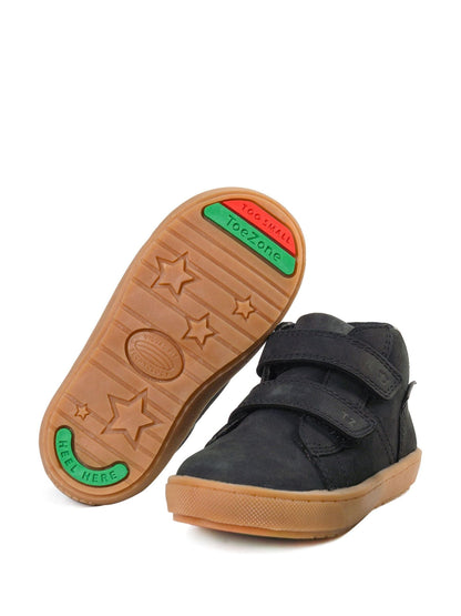 Toezone Black Grayson Nubuck Leather Rip Tape Boots image 1