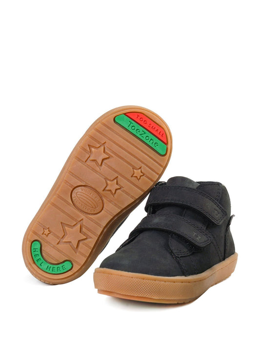Toezone Black Grayson Nubuck Leather Rip Tape Boots image 1