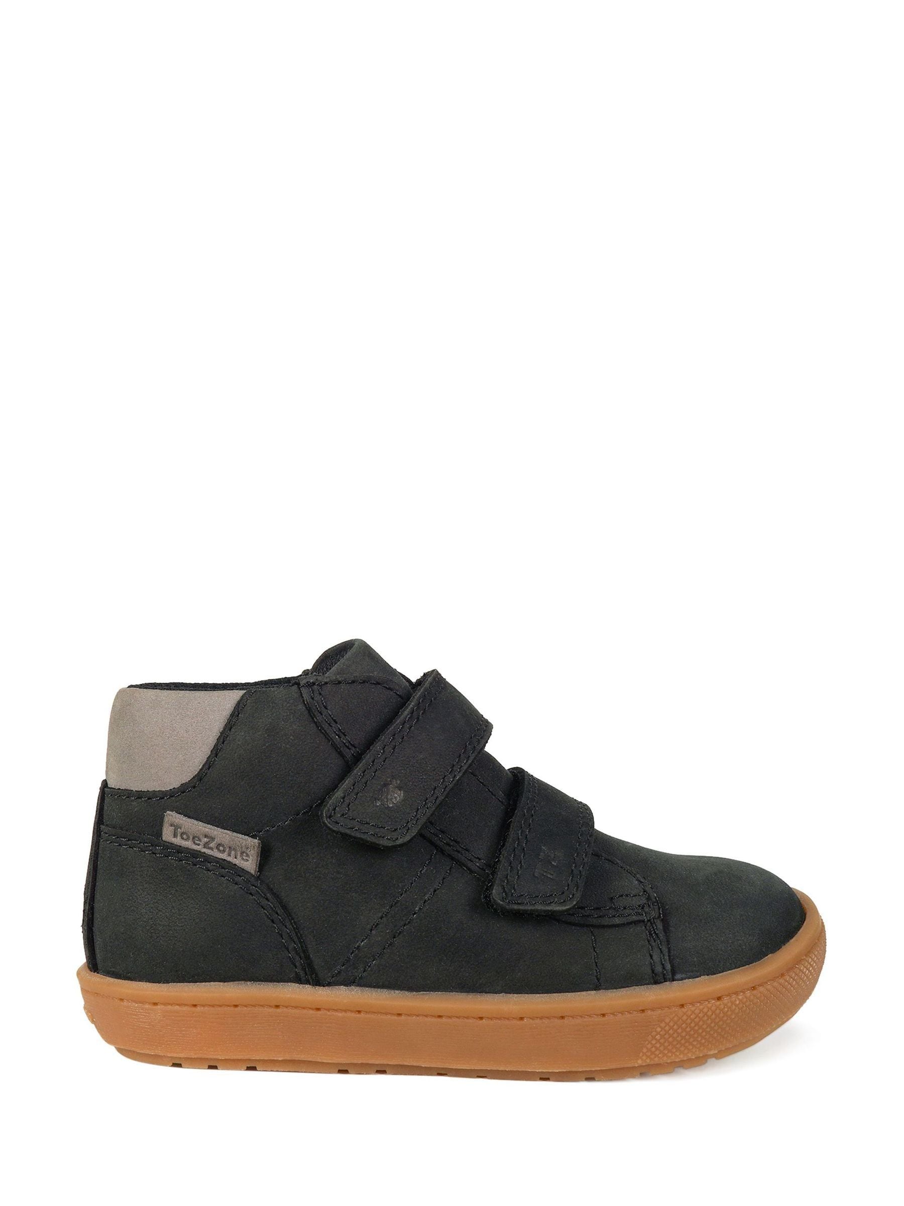 Toezone Black Grayson Nubuck Leather Rip Tape Boots image 3