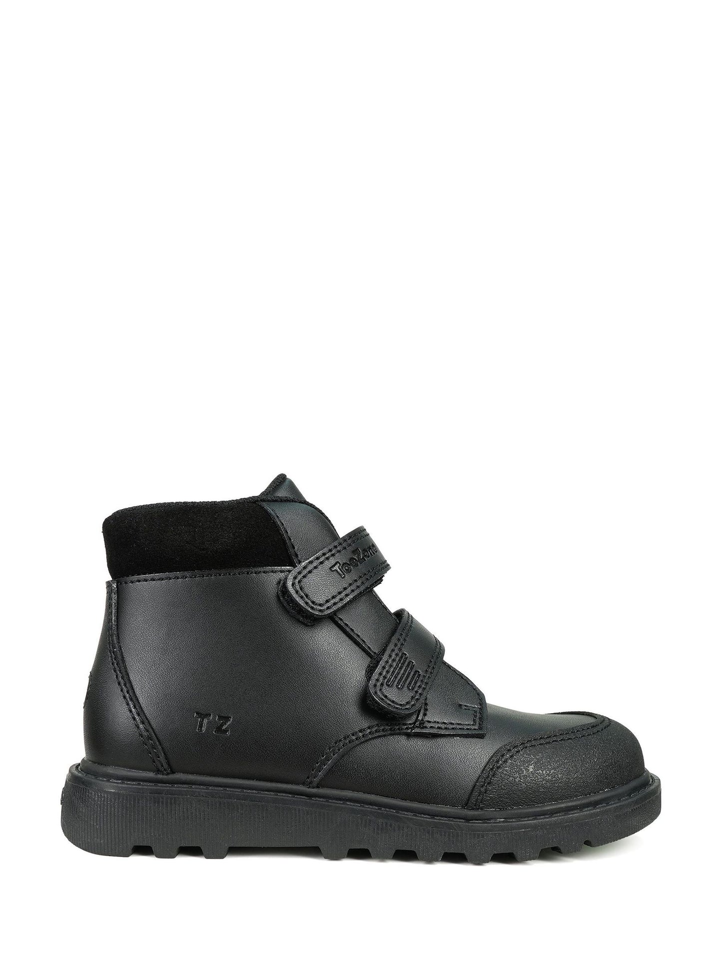 Toezone Black Levi Rip Tape Ankle Boots With Toe Bumper image 3
