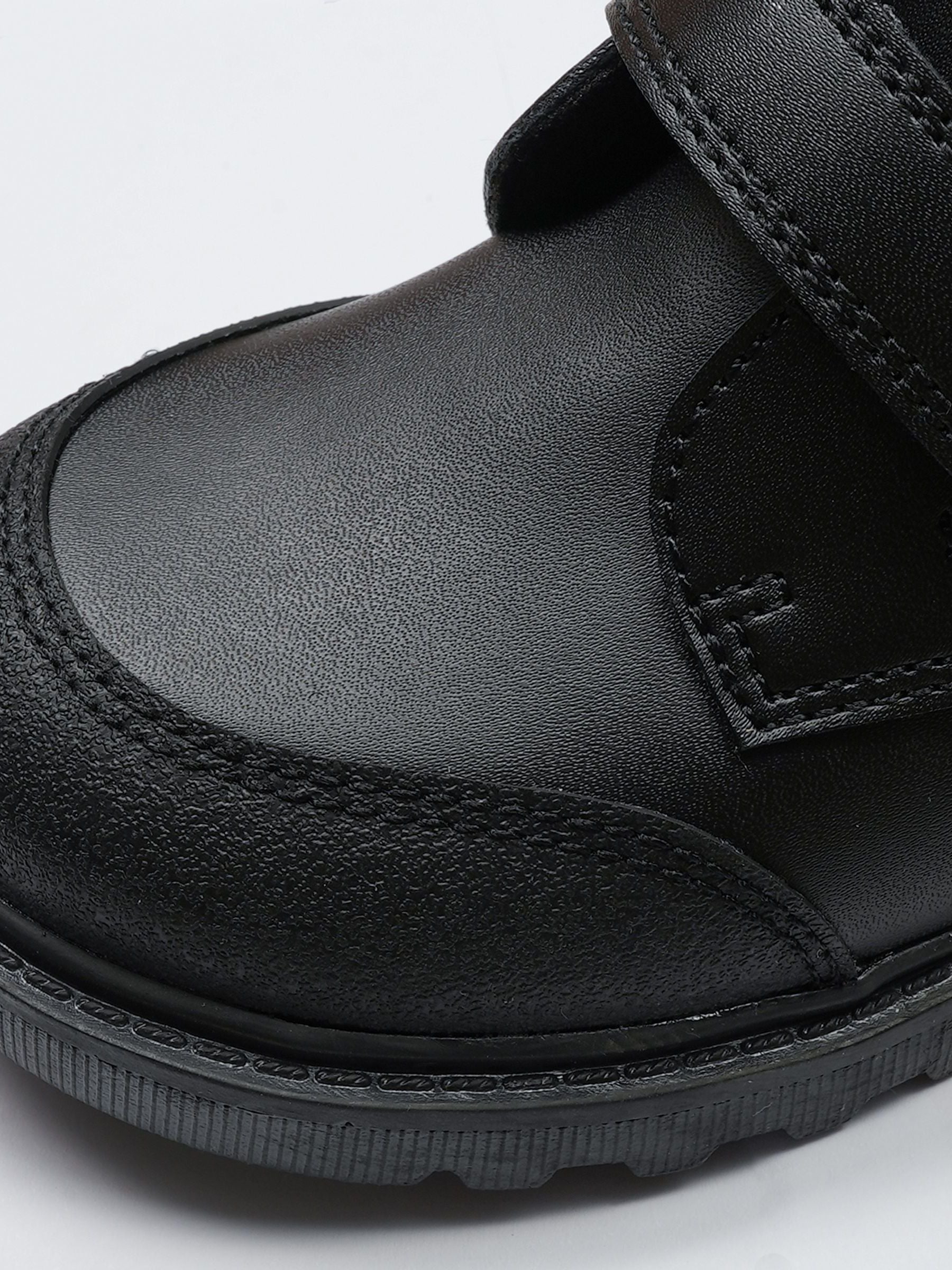 Toezone Black Levi Rip Tape Ankle Boots With Toe Bumper image 7