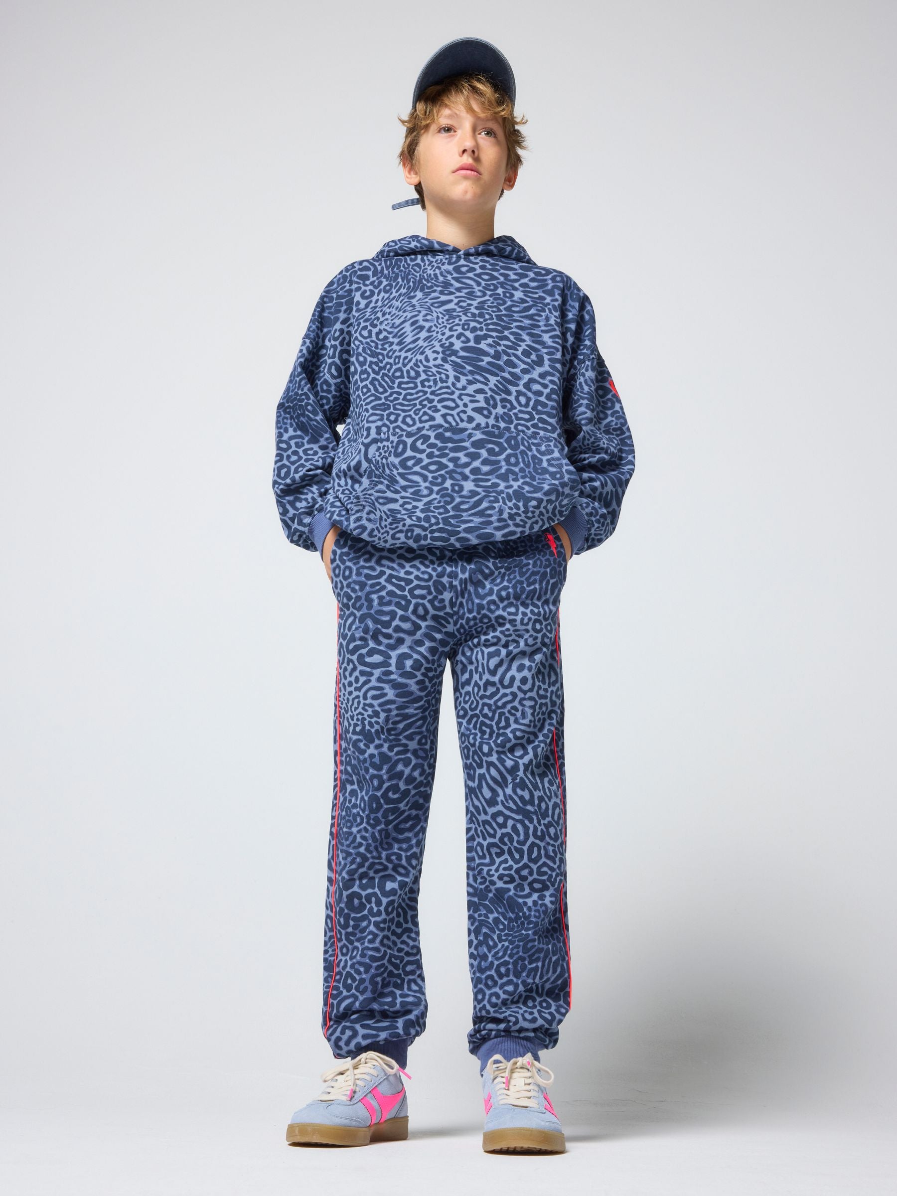 Dsiney Kidz - SCAMP & DUDE Blue Kids Leopard Ray Bolt Hoodie image 1