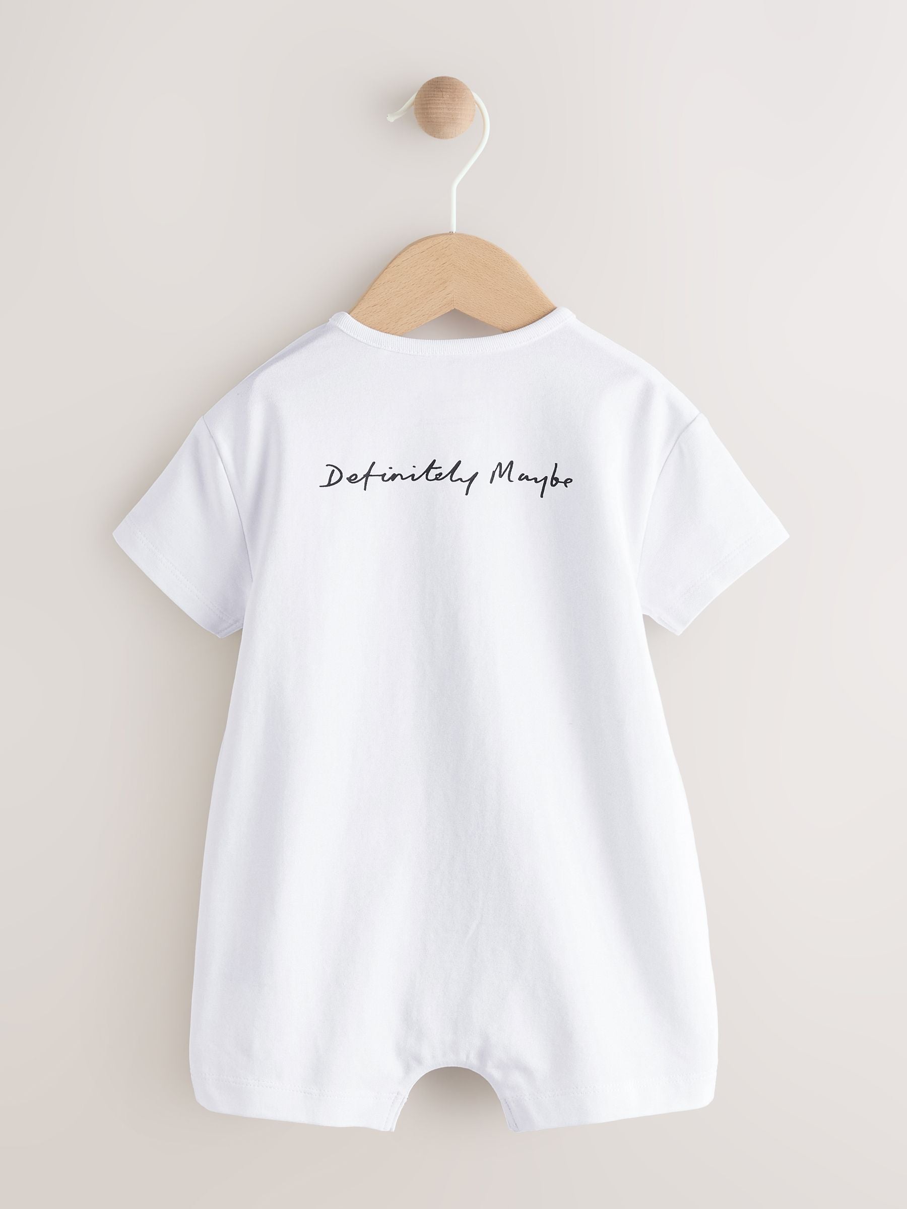 White/Black Band Baby Romper image 2