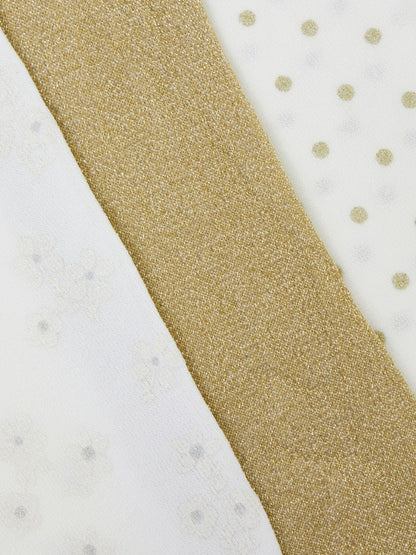 Monsoon Gold Baby Glitter Tights 3 Pack image 2