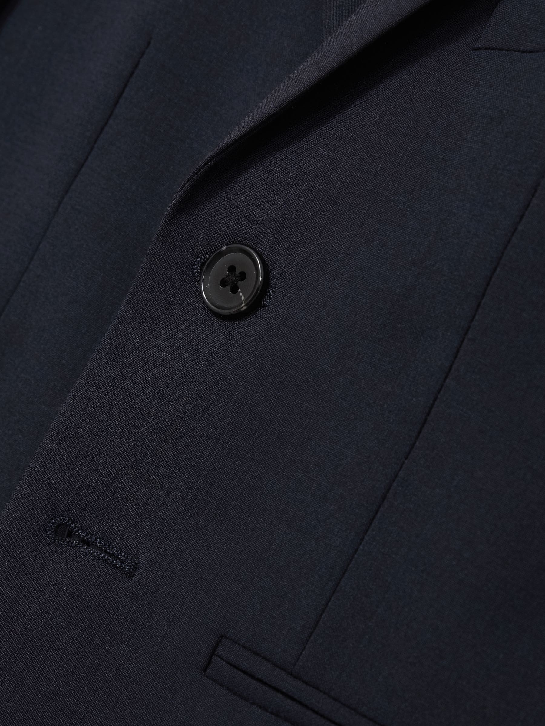 Reiss Navy Hope 3-9 yrs Wool-Blend Single-Breasted Suit Blazer image 4