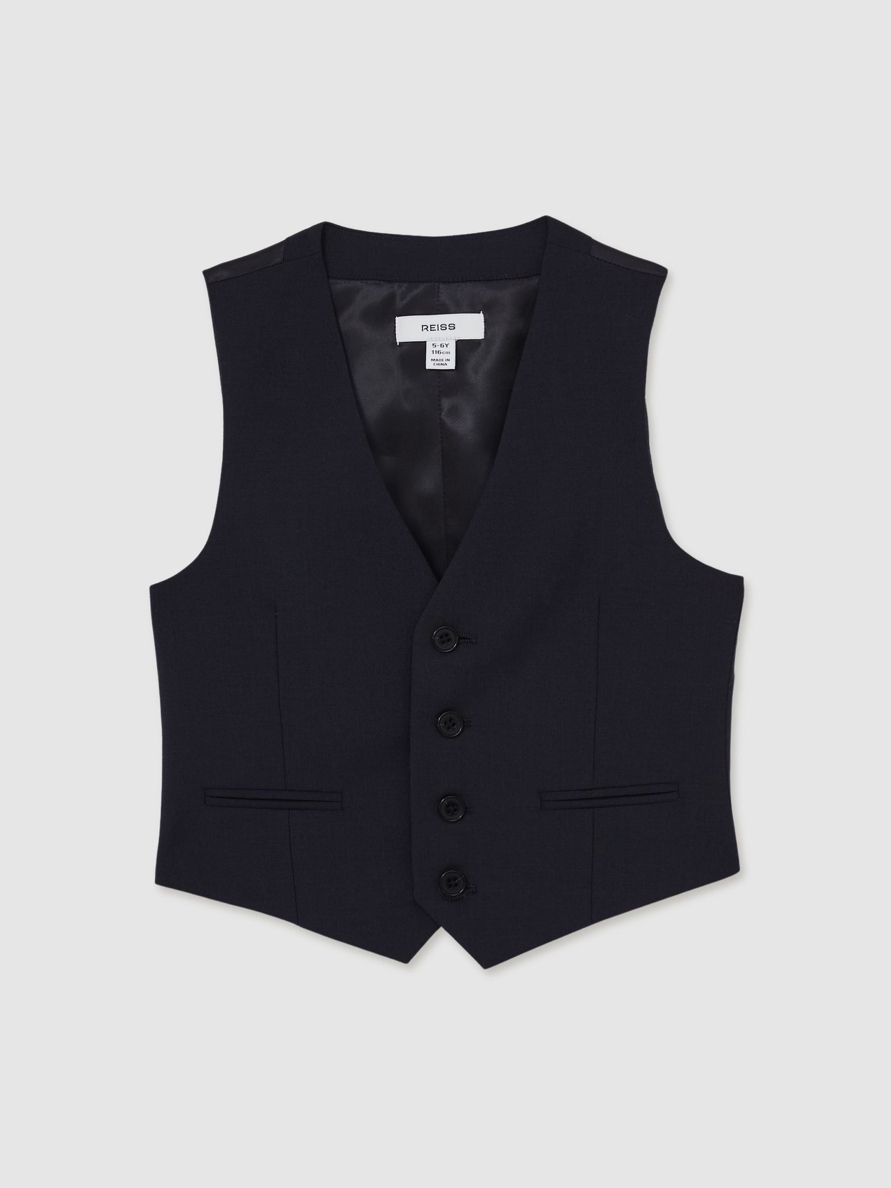 Reiss Navy Hope 3-9 yrs Modern Fit Waistcoat image 2