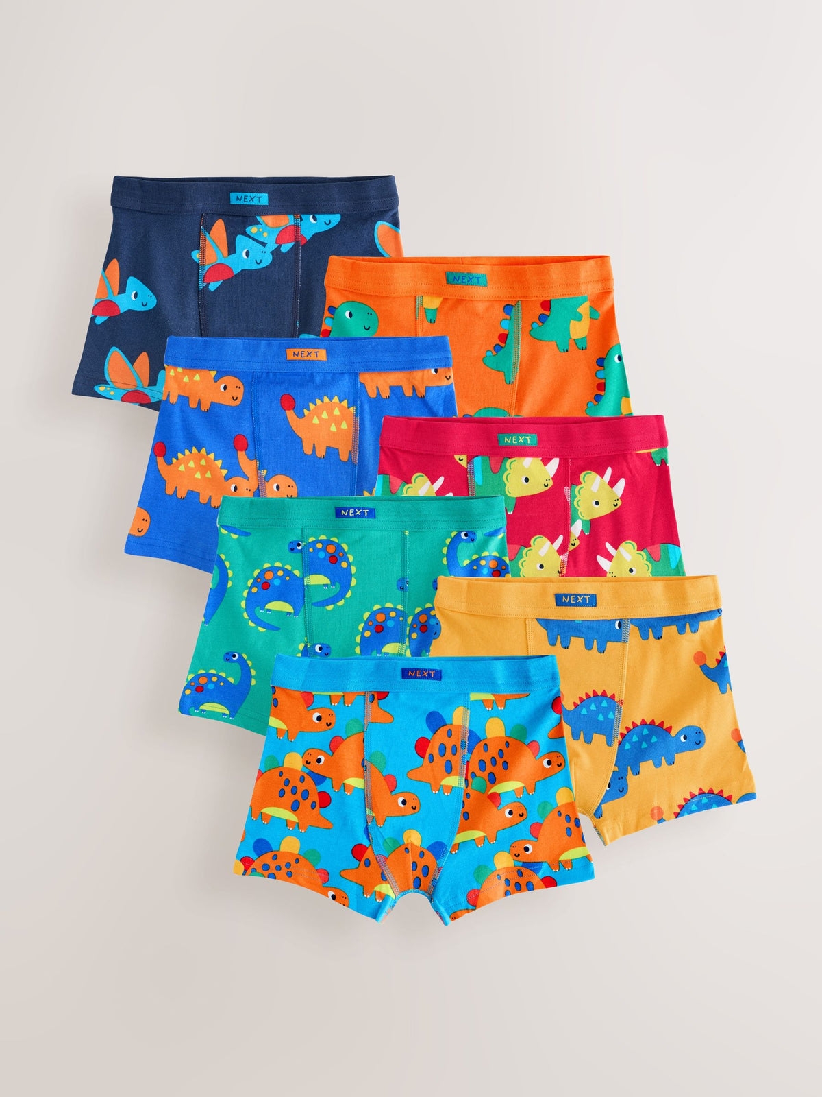 Dsiney Kidz - Multi Dinosaur Soft Waistband Trunks 7 Pack (1.5-10yrs) image 1