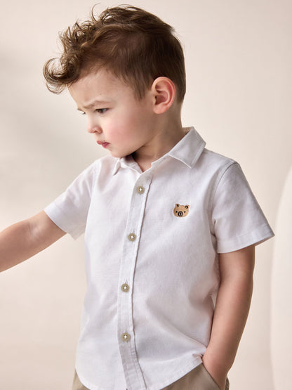 Dsiney Kidz - White Character Short Sleeve Oxford Shirt (3mths-7yrs) image 1