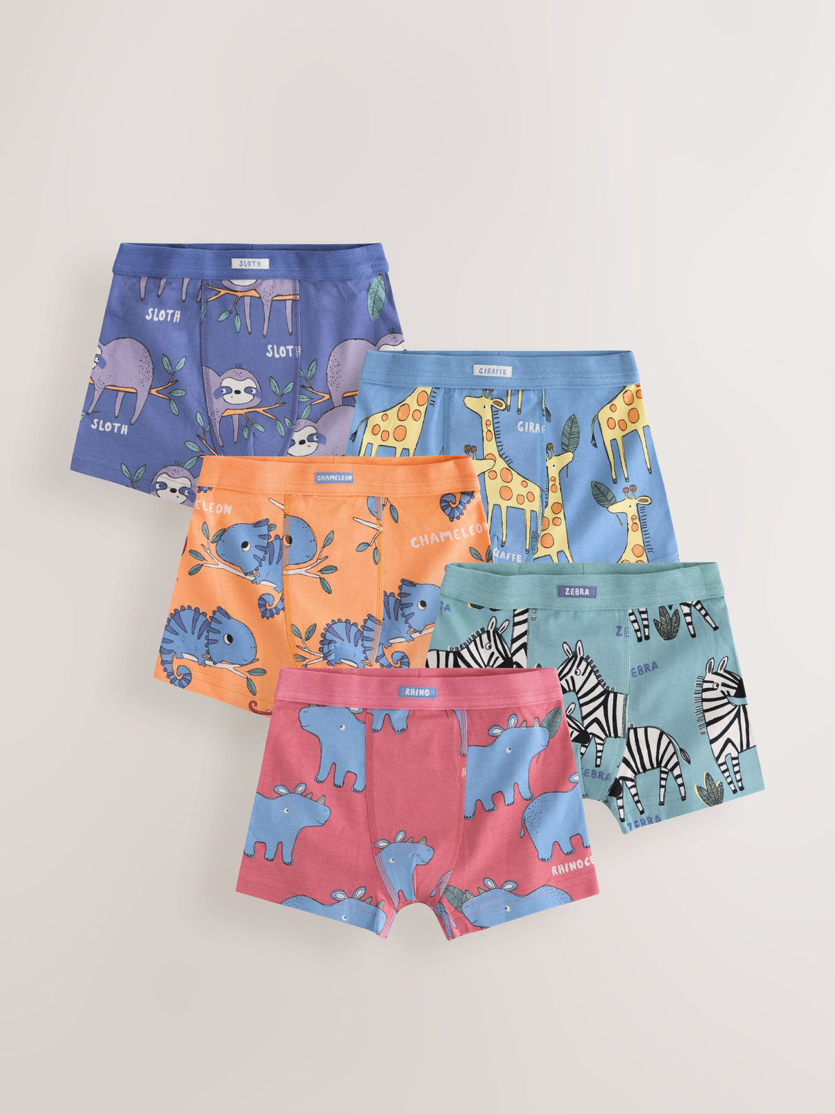Dsiney Kidz - Safari Animals Soft Waistband Trunks 5 Pack (1.5-16yrs) image 1