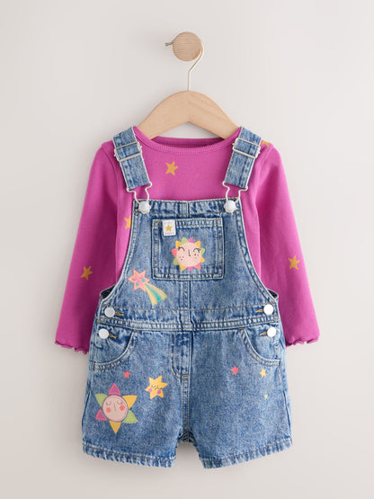 Denim Cosmic Dungarees Set (3mths-7yrs)