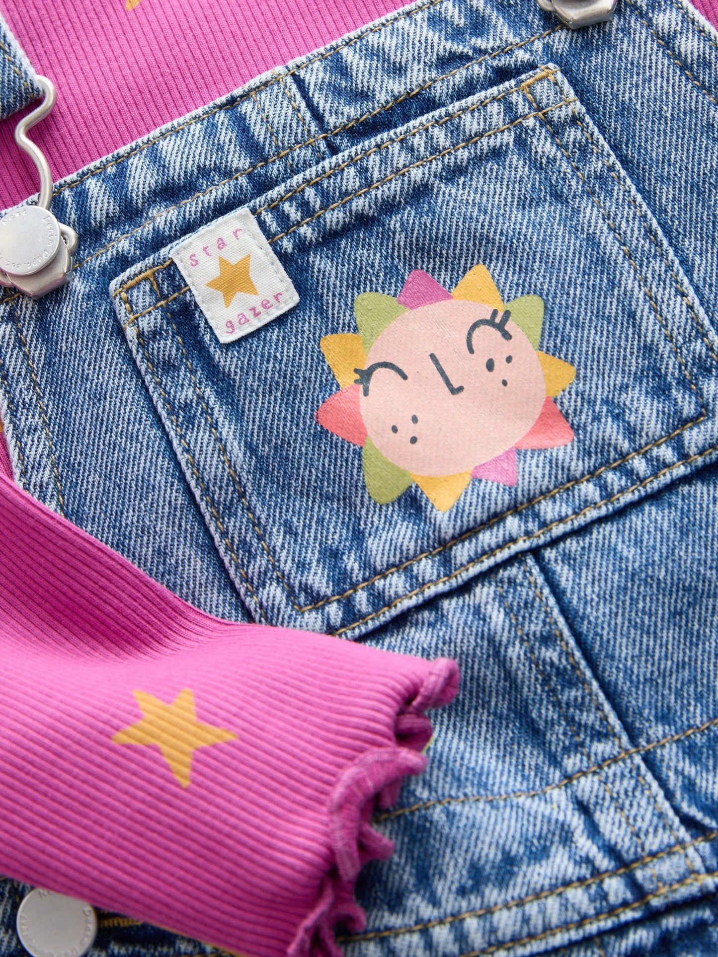 Denim Cosmic Dungarees Set (3mths-7yrs)