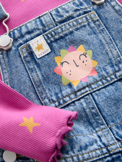 Denim Cosmic Dungarees Set (3mths-7yrs)
