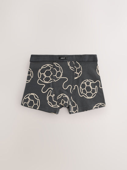 Dsiney Kidz - Green/Black Football Soft Waistband Trunks 5 Pack (1.5-16yrs) image 2