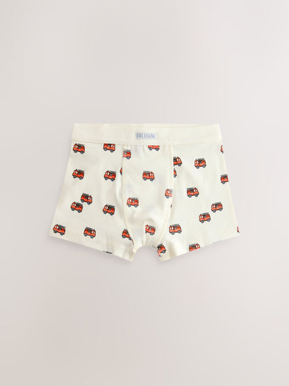 Dsiney Kidz - Red/Blue Emergency Vehicles Boxers 7 Pack (2-10yrs) image 2