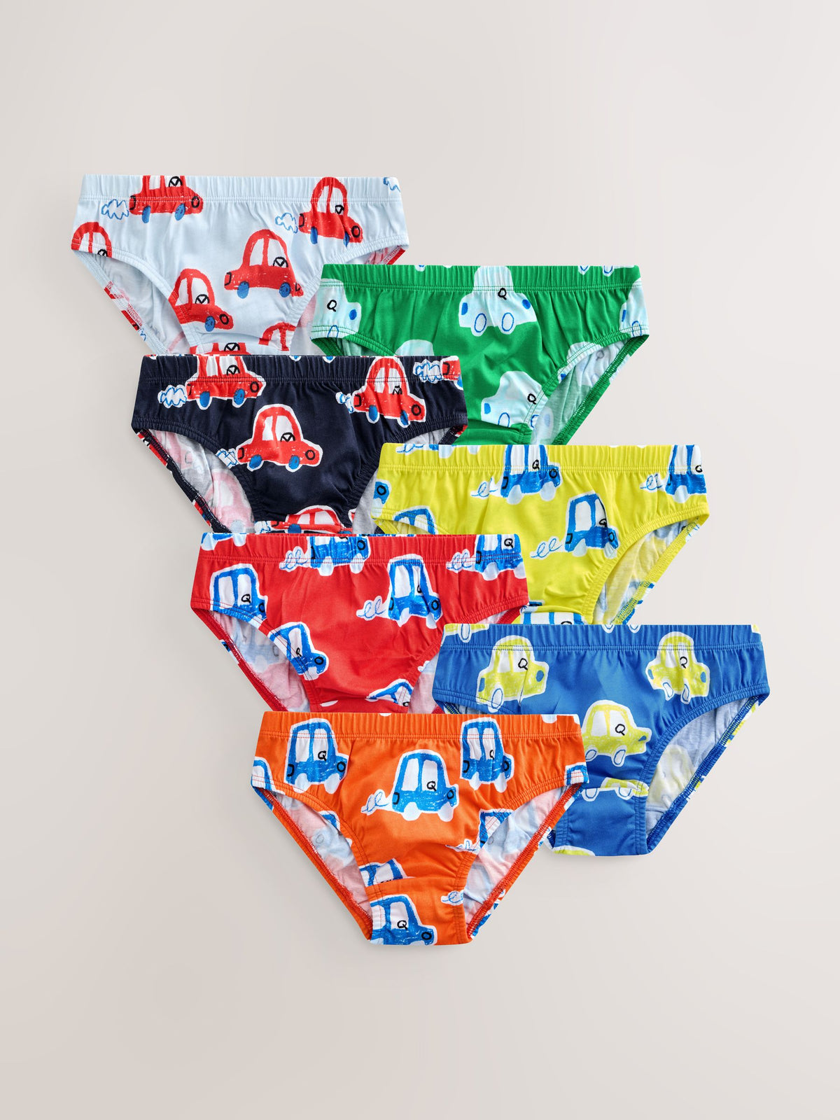 Dsiney Kidz - Multi Car Print Cotton Briefs 7 Pack (1.5-10yrs) image 1