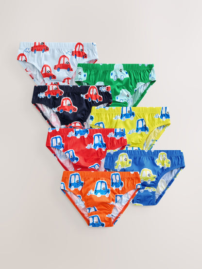 Dsiney Kidz - Multi Car Print Cotton Briefs 7 Pack (1.5-10yrs) image 1
