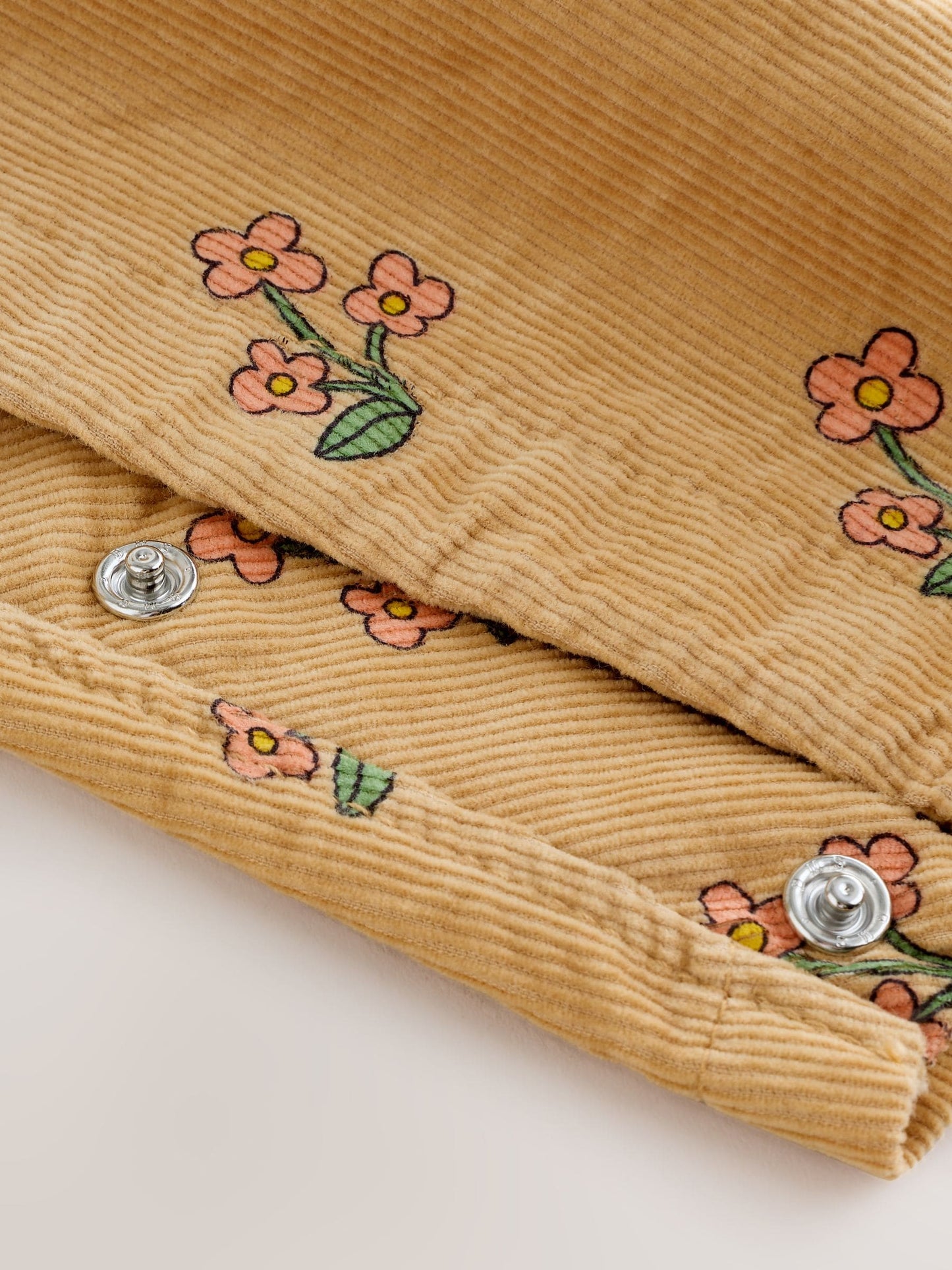 Ochre Yellow Floral Print Corduroy Dungarees and T Shirt Set (3mths-7yrs)