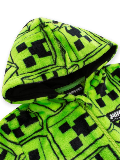 Dsiney Kidz - Character Green Minecraft Creeper Gaming Fleece All In One Pyjama image 4