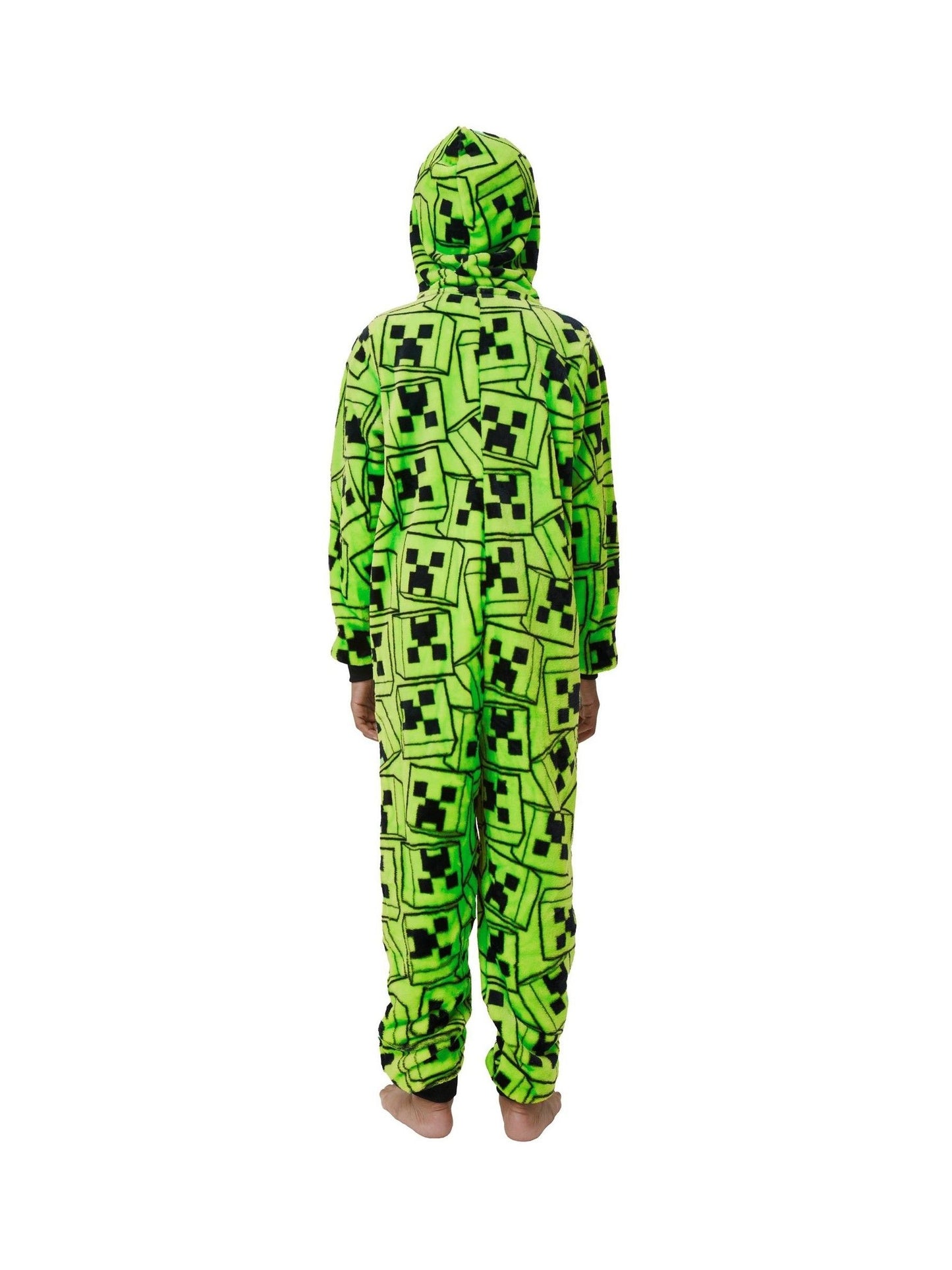 Dsiney Kidz - Character Green Minecraft Creeper Gaming Fleece All In One Pyjama image 9