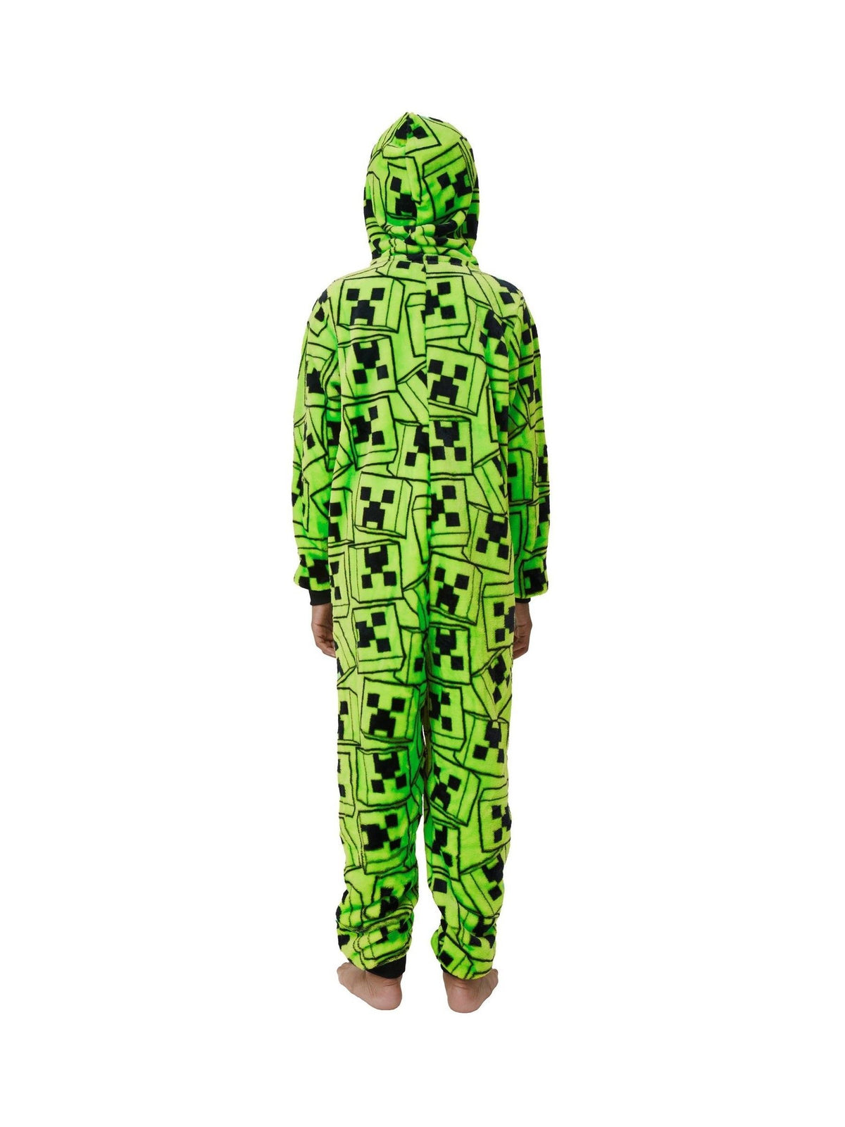 Dsiney Kidz - Character Green Minecraft Creeper Gaming Fleece All In One Pyjama image 9