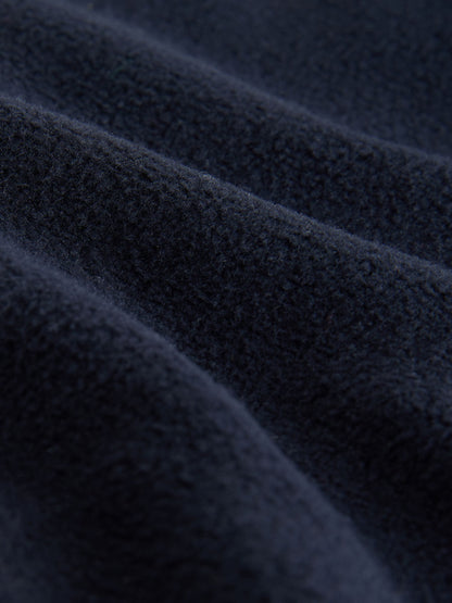 Navy Blue Zip-Up Fleece Jacket With Pockets (3-16yrs)