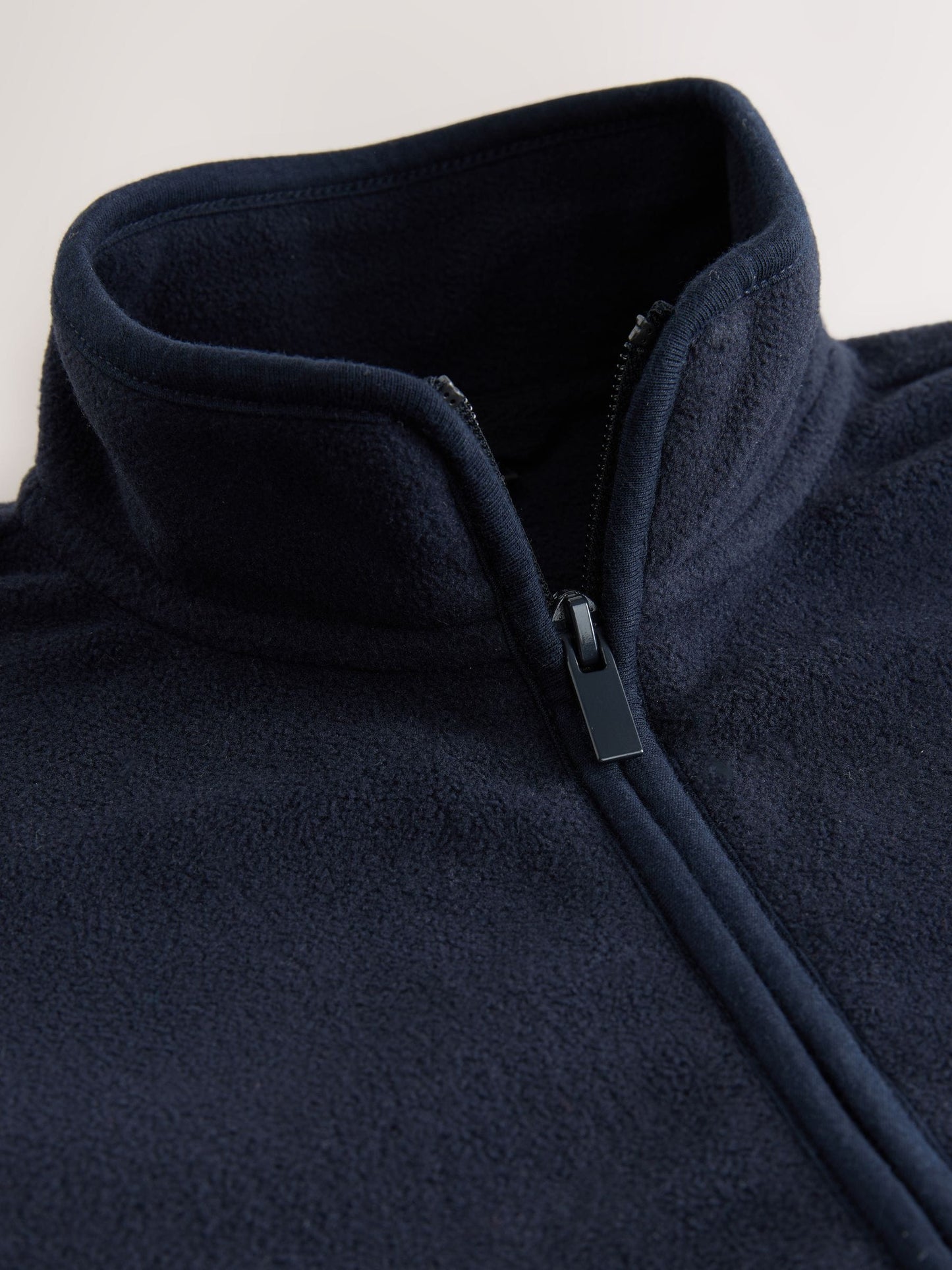 Navy Blue Zip-Up Fleece Jacket With Pockets (3-16yrs)