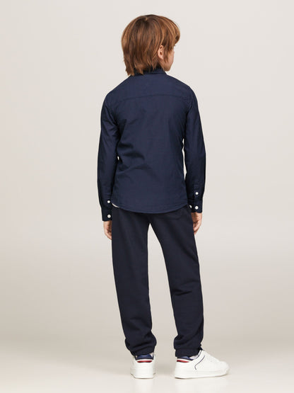 Dsiney Kidz - Tommy Hilfiger Blue Stretch Poplin Shirt image 3