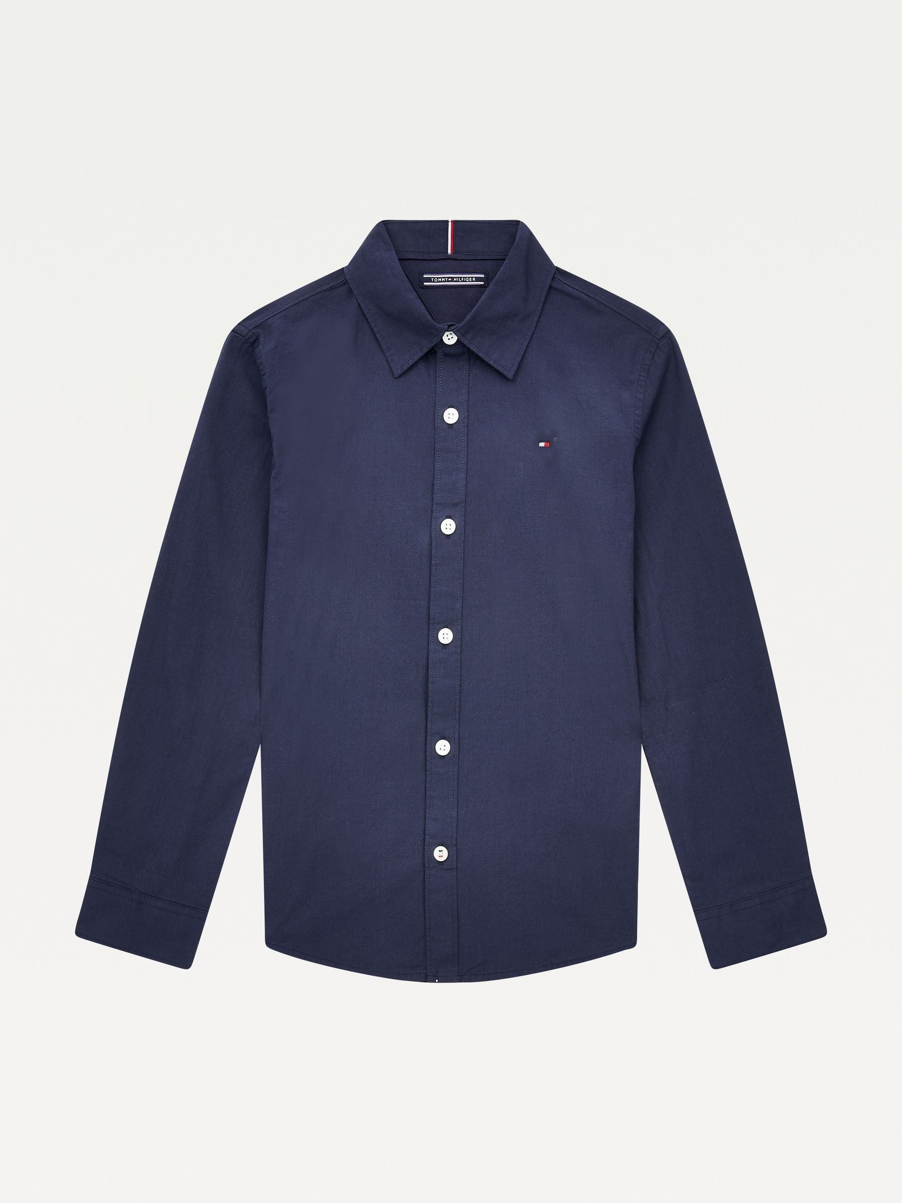 Dsiney Kidz - Tommy Hilfiger Blue Stretch Poplin Shirt image 6