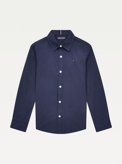 Dsiney Kidz - Tommy Hilfiger Blue Stretch Poplin Shirt image 6