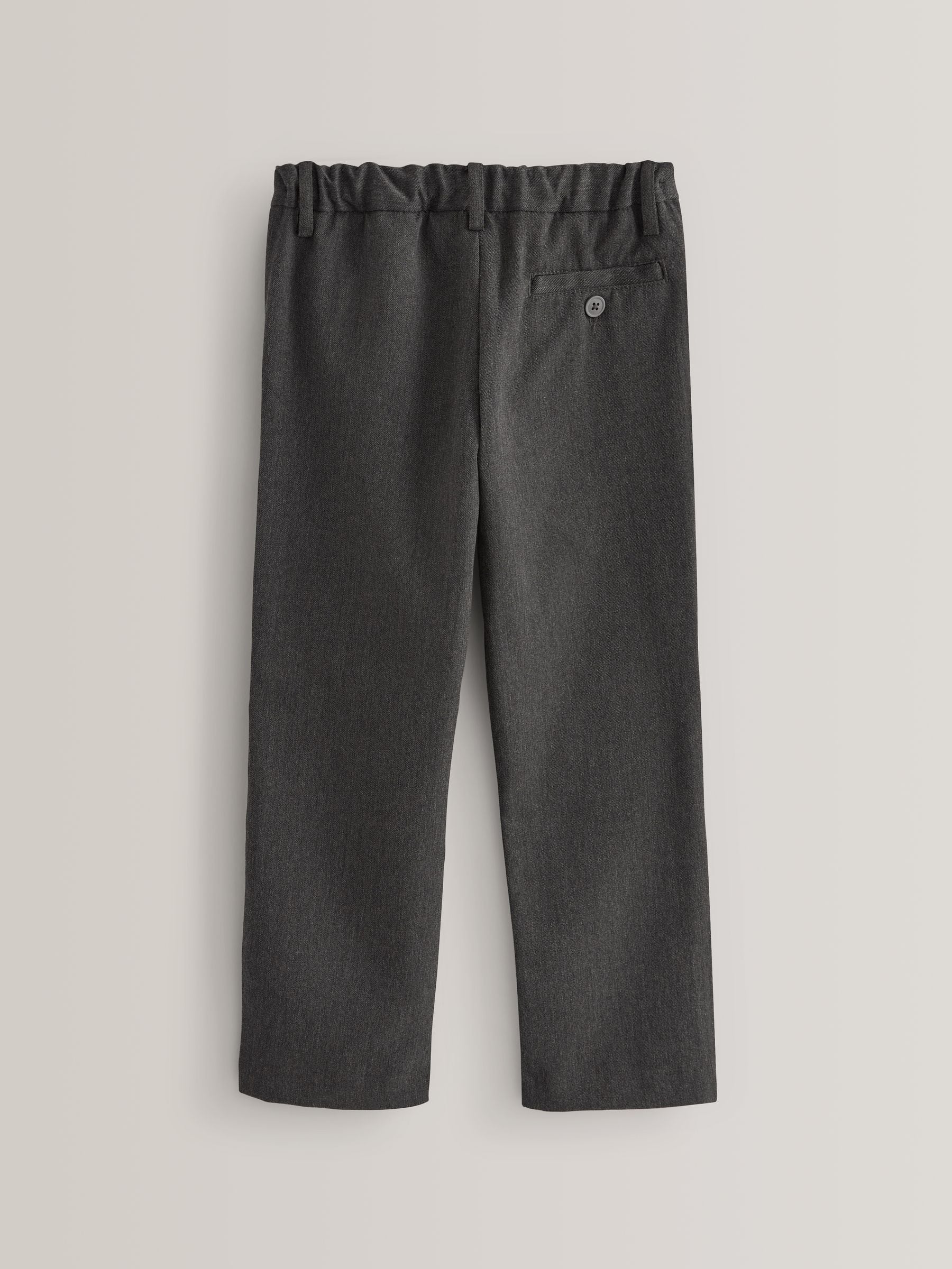 Dsiney Kidz - Grey Straight Leg Pull On Waist School Trousers 2 Pack (3-17yrs) image 2