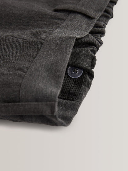 Dsiney Kidz - Grey Straight Leg Pull On Waist School Trousers 2 Pack (3-17yrs) image 3