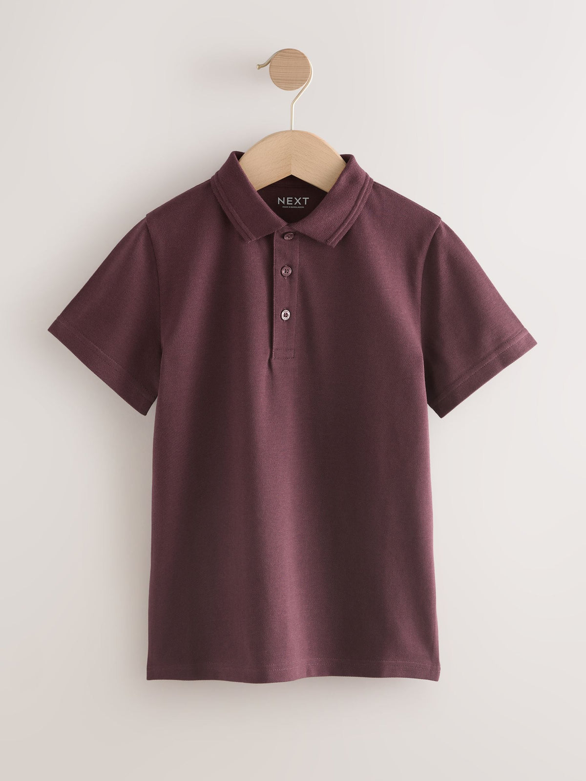 Dsiney Kidz - Burgundy Red Regular Fit Cotton School Short Sleeve Polo Shirts 2 Pack (3-16yrs) image 2