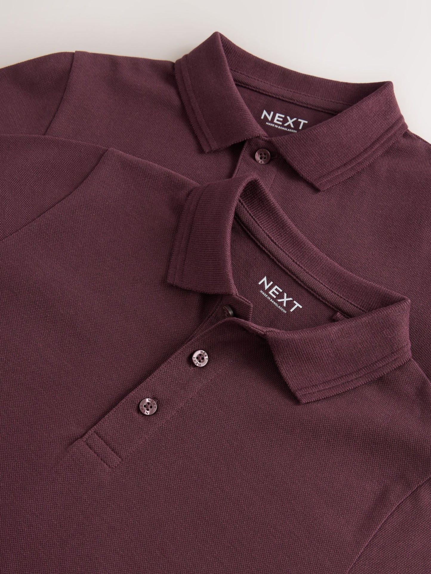 Dsiney Kidz - Burgundy Red Regular Fit Cotton School Short Sleeve Polo Shirts 2 Pack (3-16yrs) image 6